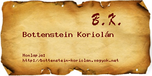 Bottenstein Koriolán névjegykártya